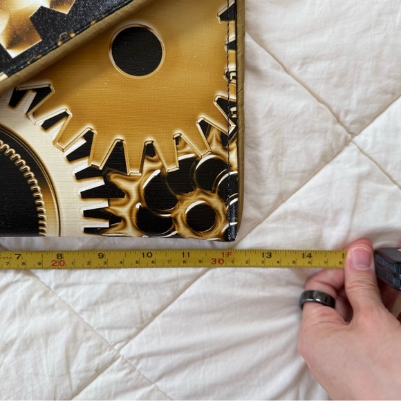 Kent Stetson Gold and Black Gears Steampunk Clutch - no longer available! - Picture 6 of 7